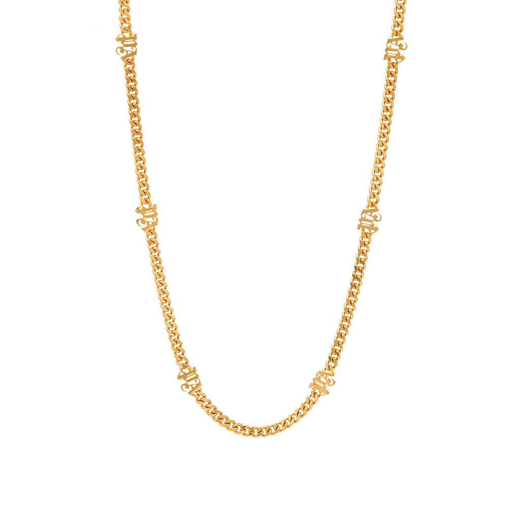 Halskæde Palm Angels Small PA Thin Chain Necklace Metalisk | PWOB072S23MAT0017676, 0