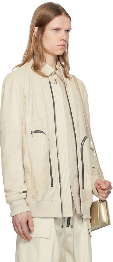 Bomberjakke Rick Owens Rick Owens Hollywood Flight Leather Jacket Sort | RU01E5771 LBA, 4