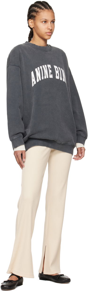 Sweatshirt Anine Bing Oversized Sweatshirt with Logo Print Grå | A-08-5205-010, 3