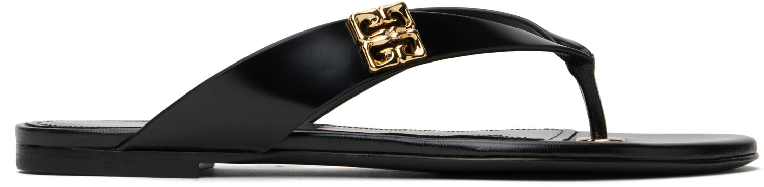 Tøj Givenchy Givenchy 4G Liquid Flip-Flops Sort | BE309TE2CF001, 0