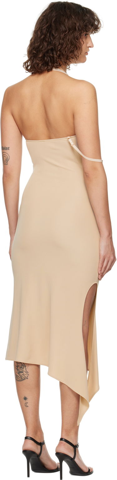 Kjole Courrèges Courrèges Undressed Jersey Maxi Dress Beige | 125JRO480JS0145, 2