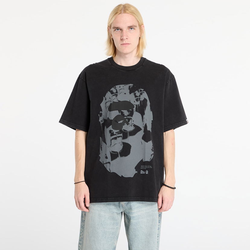 T-shirt BAPE Ape Head Heavy Washed Relaxed Fit T-Shirt Sort | 001CSL801308MBLK