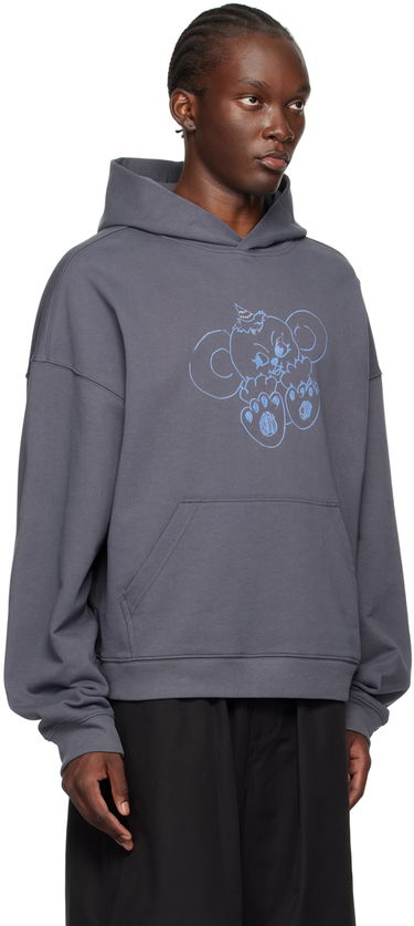 Sweatshirt We11done We11done Monster Fitted Hoodie Grå | WD-TH2-24-831-U-CH, 4