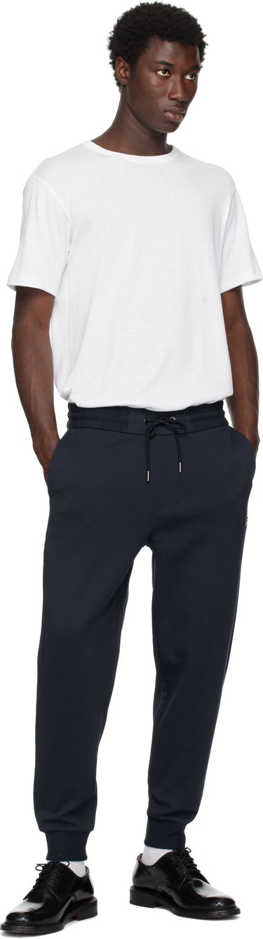 Joggingbukser BOSS BOSS Drawstring Jersey Cotton Sweatpants Mørkeblå | 50520322, 3