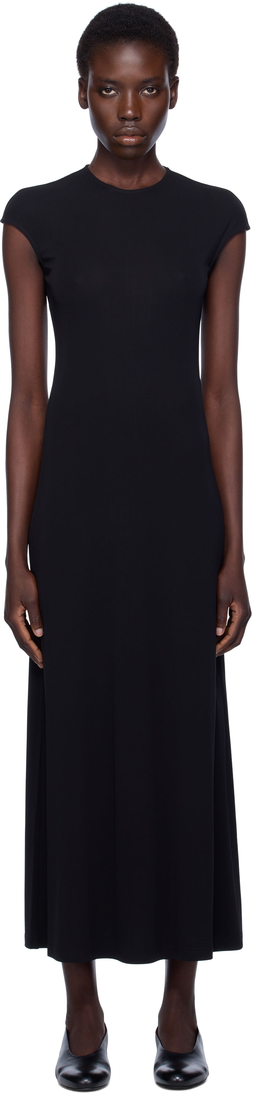 Kjole TOTEME TOTEME Everyday Midi Dress Sort | 252-WRD0188-FB0162