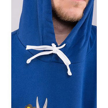 Sweatshirt New Era Superhero × Looney Tunes Line Up Oversized Hoody Royal Blue Mørkeblå | 60414229, 2