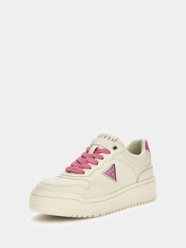 Sneakers og sko GUESS Miram Triangle Logo Sneakers Beige | FLPMIRELE12, 0