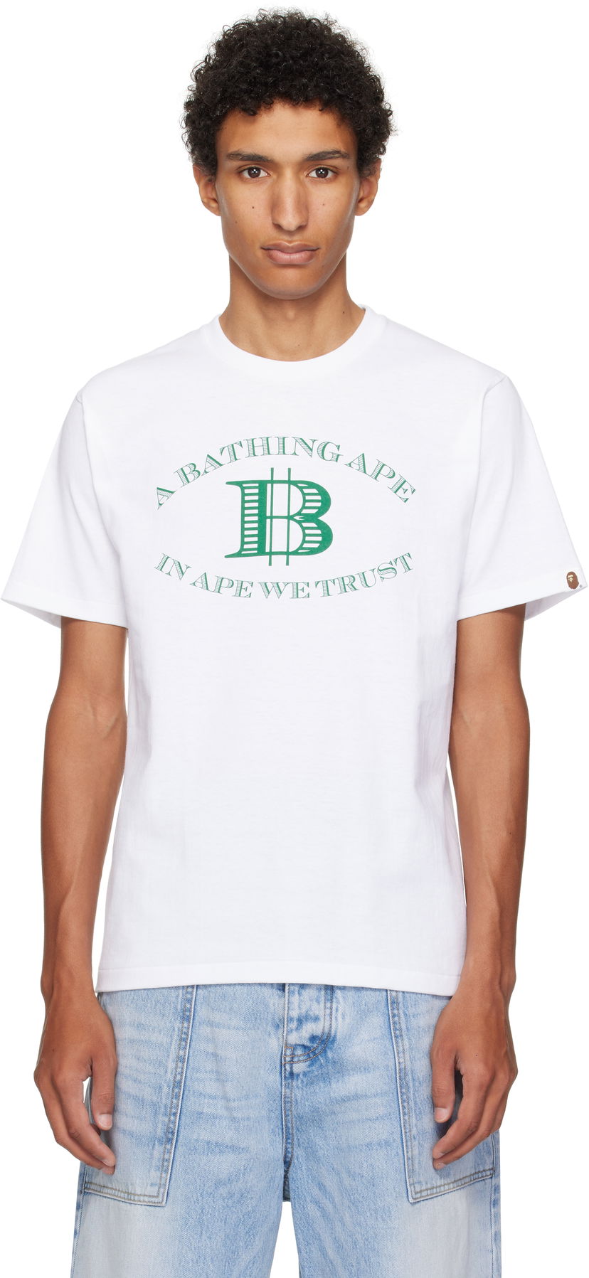 T-shirt BAPE Money 'B' Logo T-Shirt Hvid | 001TEL301058M