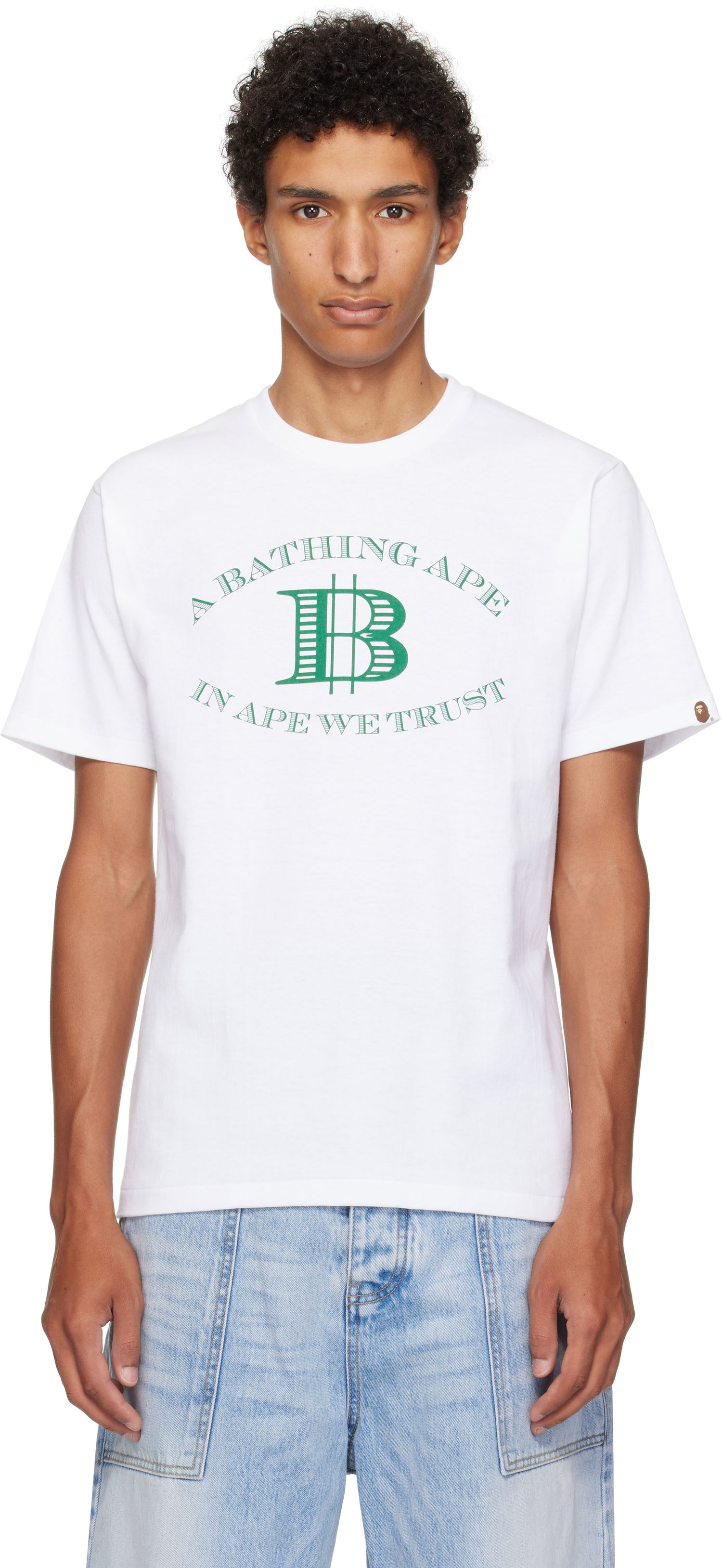 T-shirt BAPE Money 'B' Logo T-Shirt Hvid | 001TEL301058M, 0