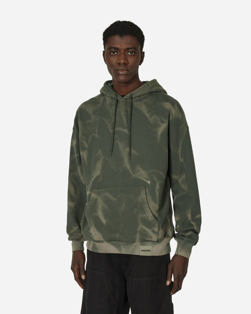 Sweatshirt Neighborhood Tie-Dye Hooded Sweatshirt Olive Drab Grøn | 241FPNH-CSM10 OD