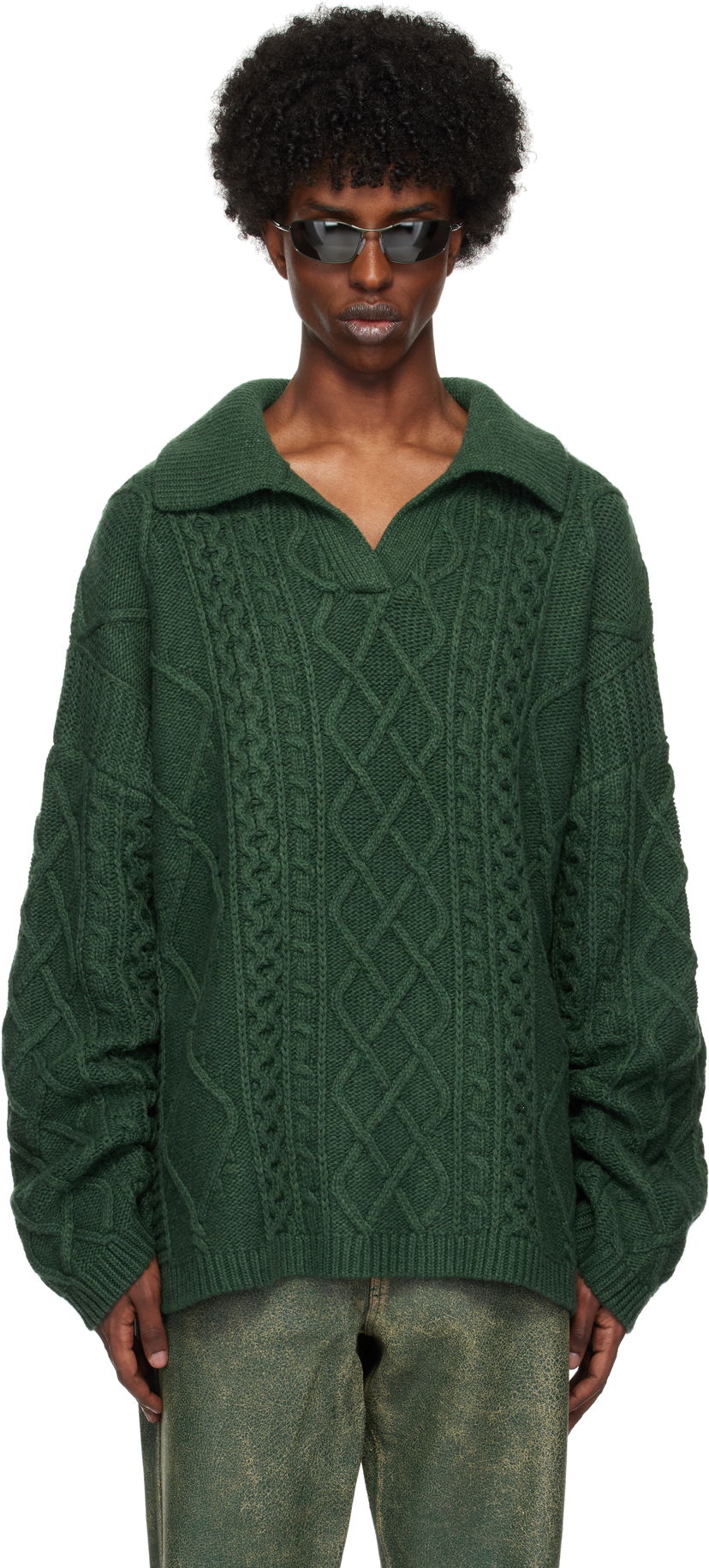 Sweater GUESS Cable Sweater Grøn | M4BR00Z3GO0F8KF