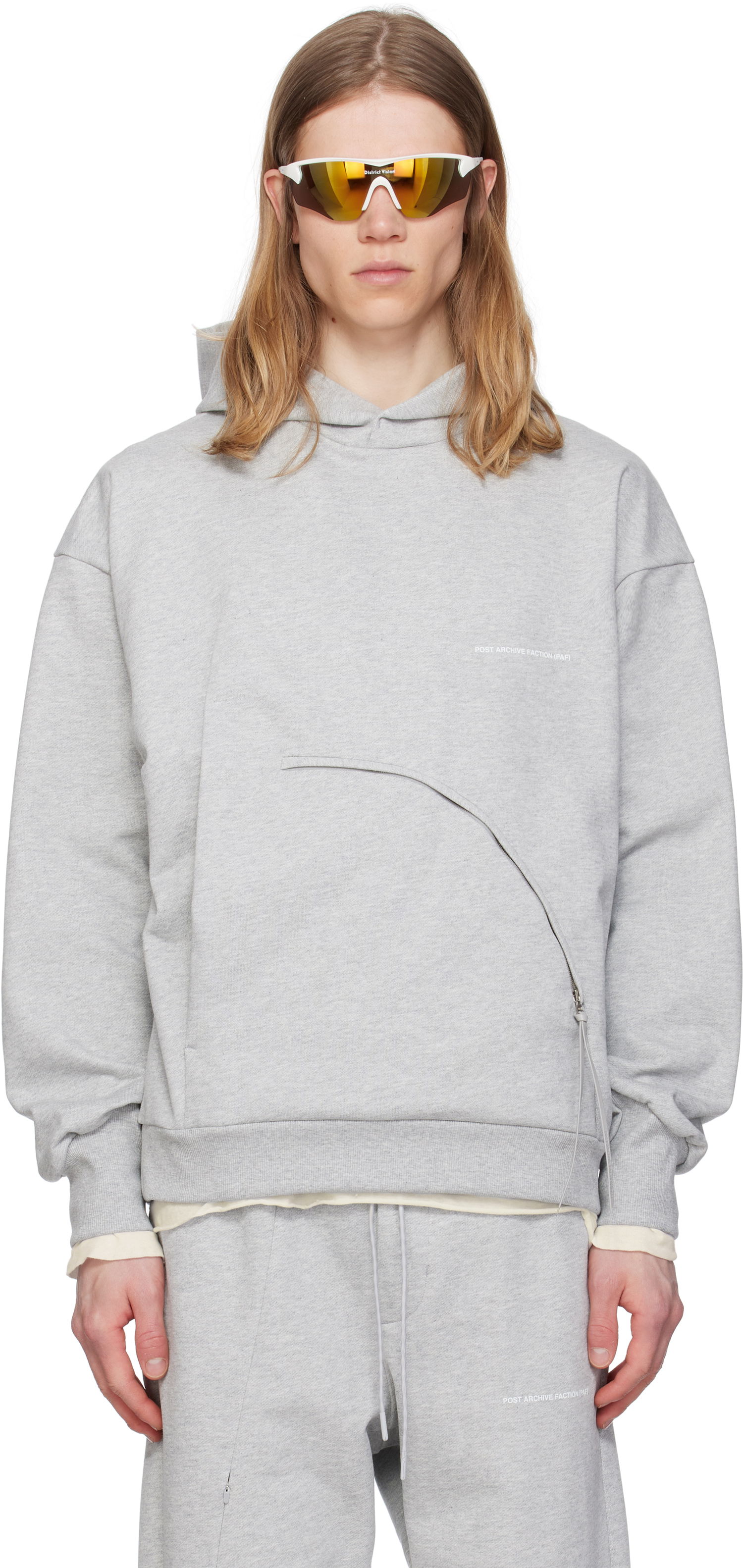 Sweatshirt Post Archive Faction (PAF) Post Archive Faction (PAF) 8.0 Center Hoodie Grå | 8.0 THC-G, 0