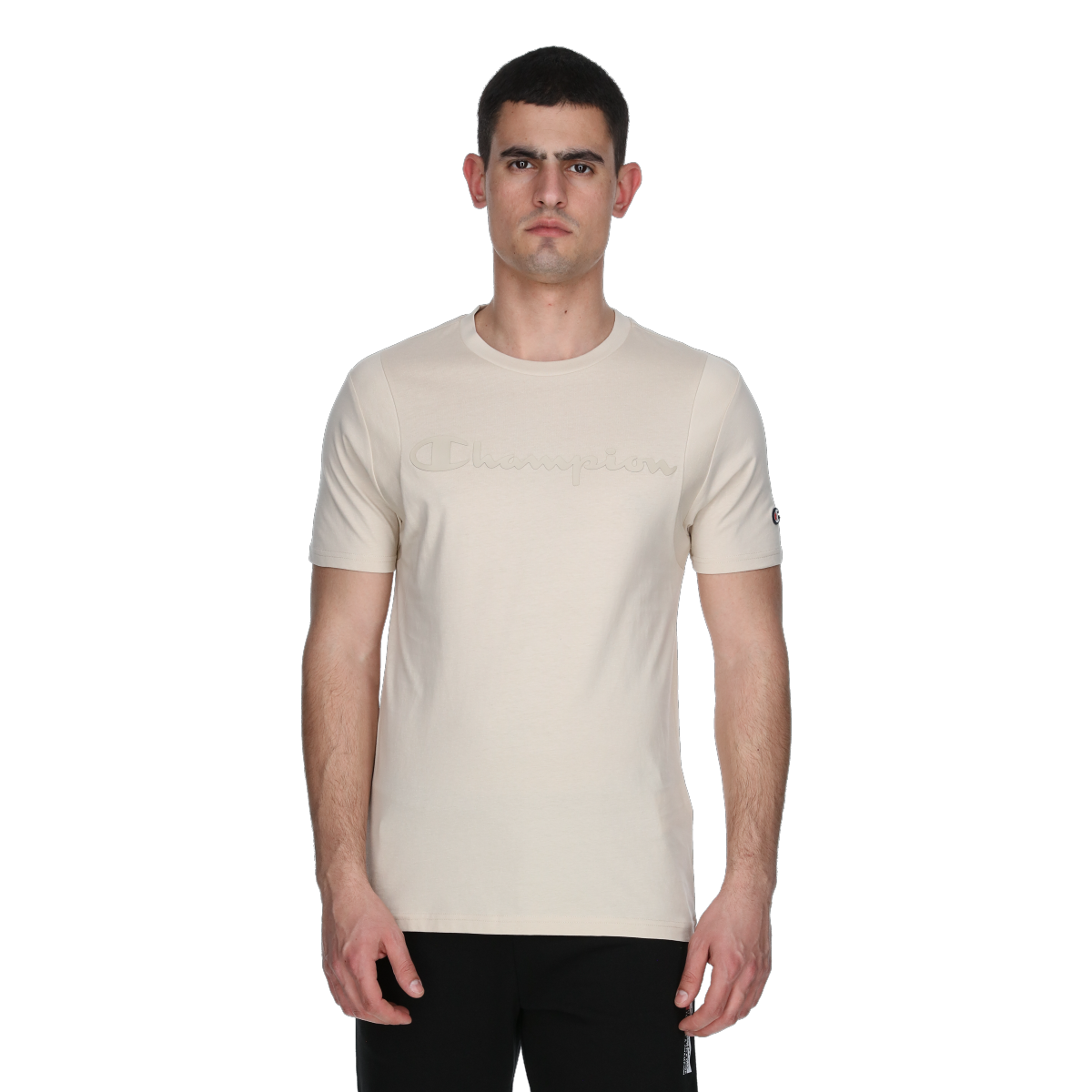 T-shirt Champion Crewneck T-Shirt Beige | 221527-MS073, 0