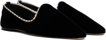 Tøj TOTEME TOTEME Velvet Venetian Slippers Sort | 252-WAS0224-FB0420, 3