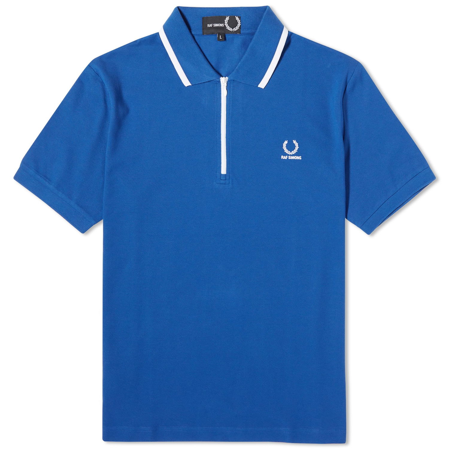 Polo skjorte Fred Perry Raf Simons x Half Zip Polo Tee Blå | SM6501-139, 0
