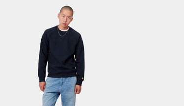 Sweatshirt Carhartt WIP WIP Chase Mørkeblå | I026383_00H_XX, 3