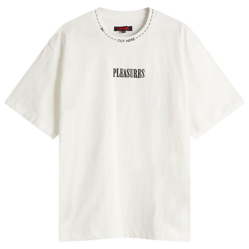 T-shirt Pleasures Pleasures Cut Here Heavyweight T-Shirt Hvid | P25SP027-WHT
