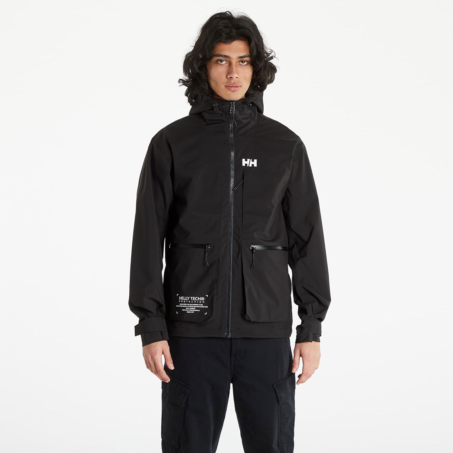 Vindjakke Helly Hansen Move Hooded Rain Jacket Sort | 53757-990, 1