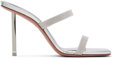 Tilbehør Amina Muaddi Amina Muaddi Rih Crystal-Embellished Slipper Sandals Metalisk | RIH SLIPPER METAL MESH, 0