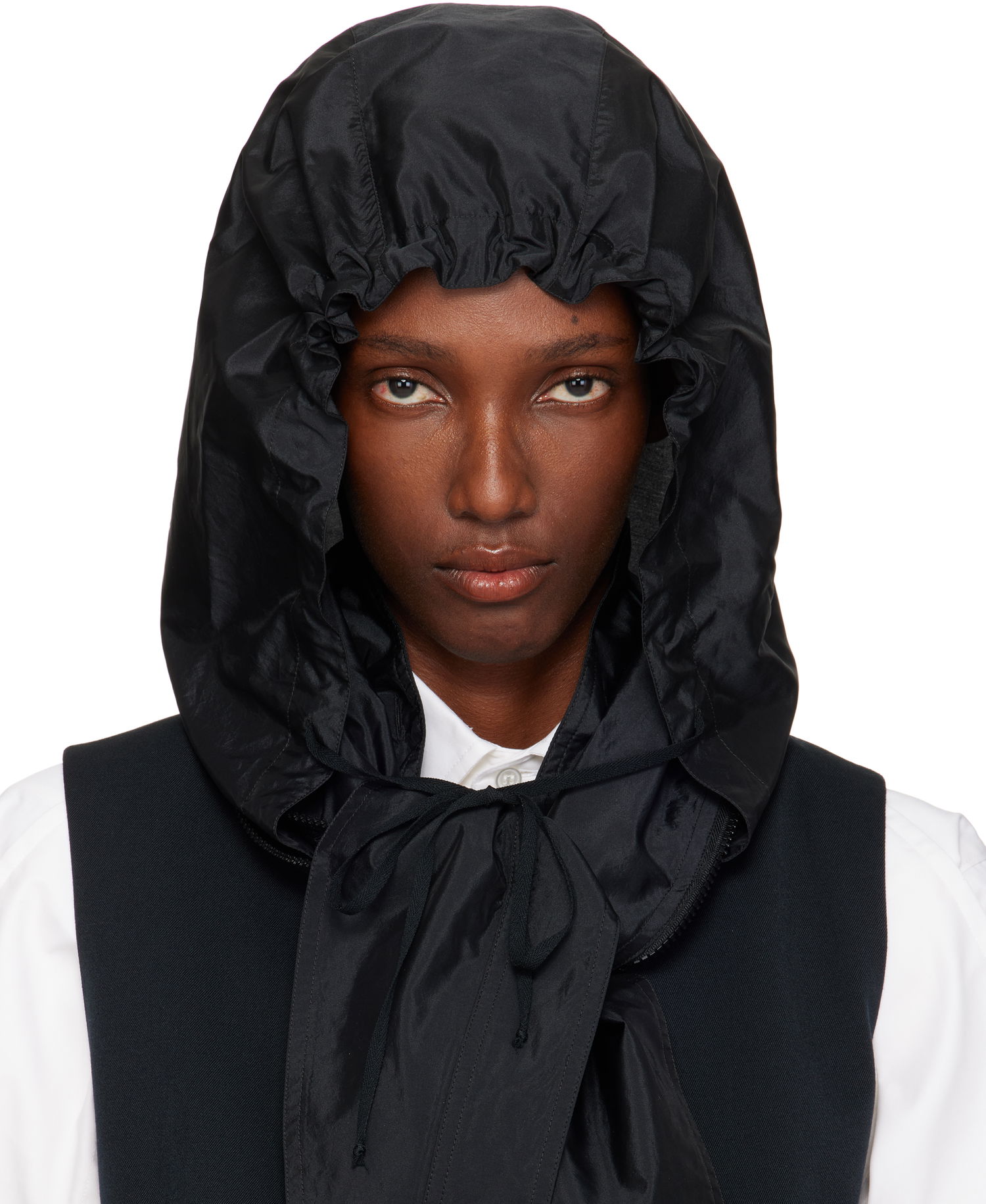 Tørklæde Maison Margiela Maison Margiela Hooded Neck Scarf Sort | S51TH0092 M35350, 0