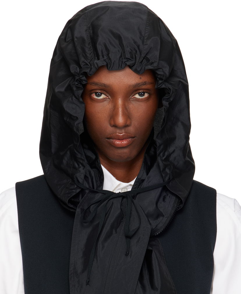 Tørklæde Maison Margiela Maison Margiela Hooded Neck Scarf Sort | S51TH0092 M35350