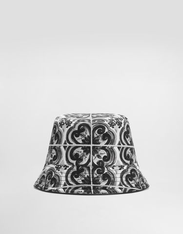Hat Dolce & Gabbana Dolce & Gabbana Majolica-Print Bucket Hat Flerfarvet | GH731AFSFNUIU3TN, 0