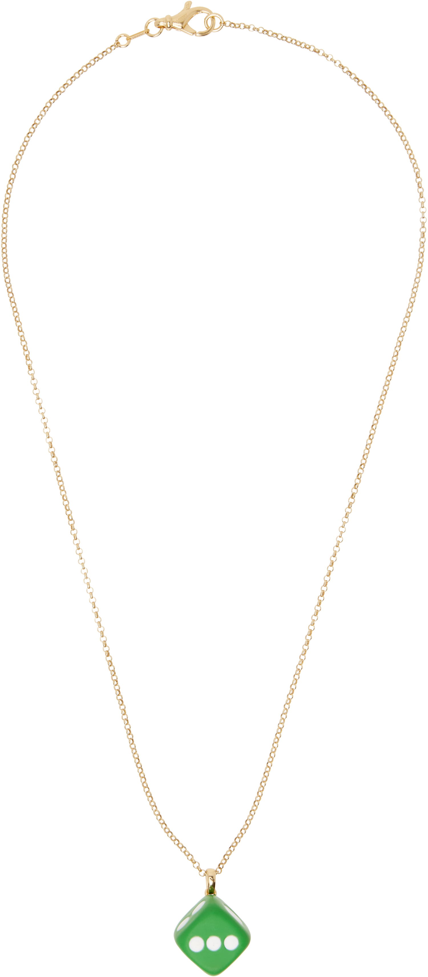 Halskæde VEERT VEERT Dice Pendant Necklace Grøn | CA06PL, 0