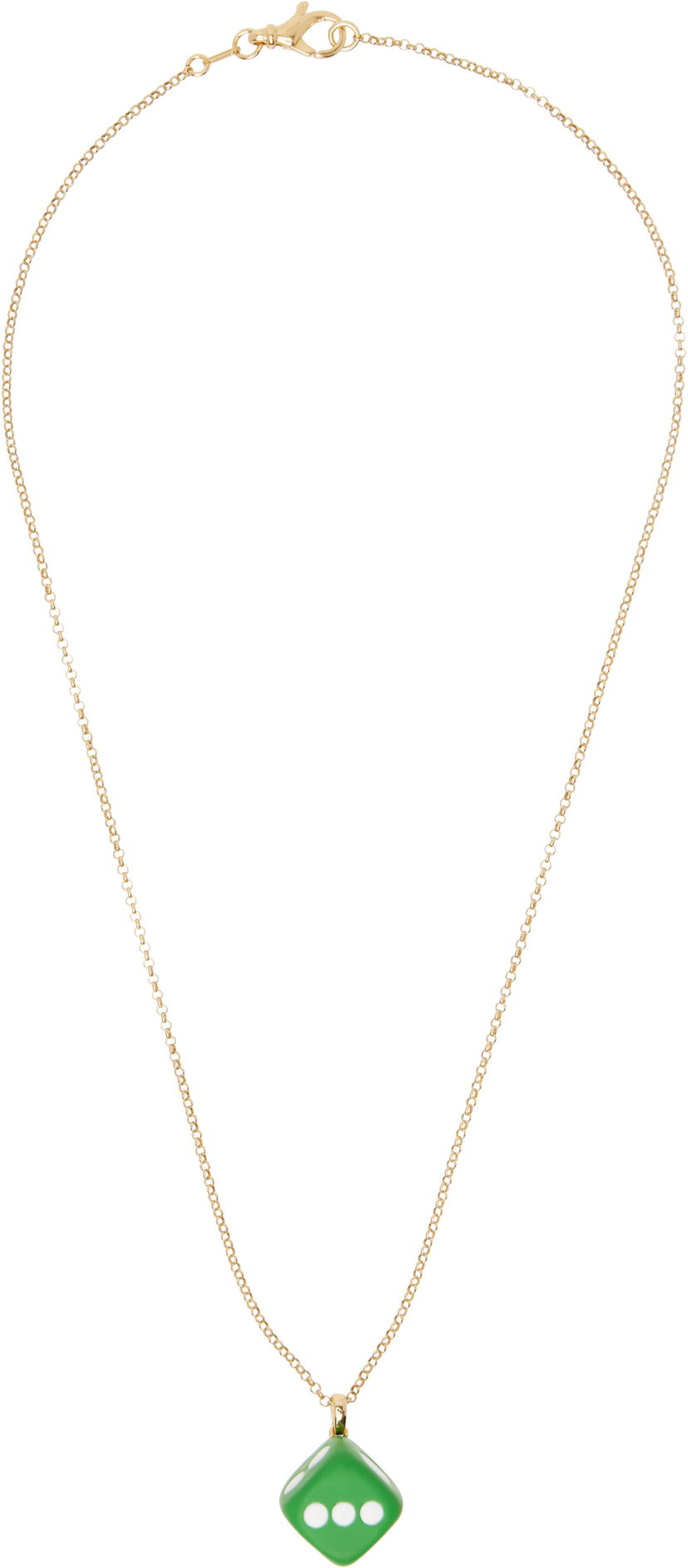 Halskæde VEERT VEERT Dice Pendant Necklace Grøn | CA06PL