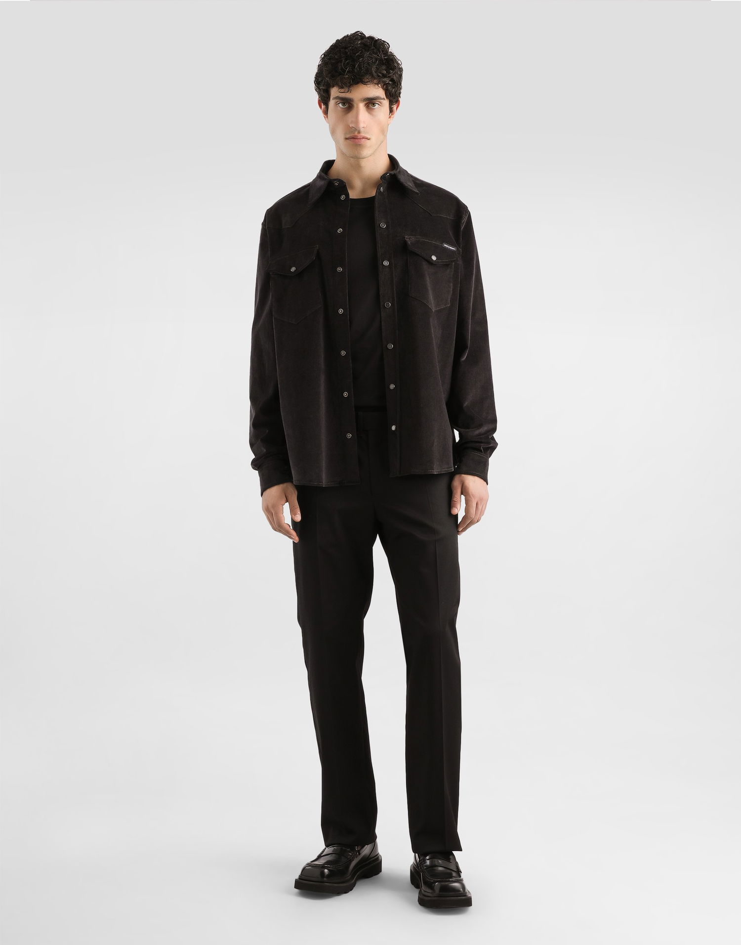 Skjorte Dolce & Gabbana Dolce & Gabbana Fine-wale Corduroy Shirt Brun | G5MA1TGJ589N4032, 1