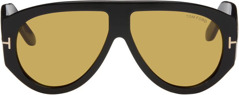 Solbriller Tom Ford Bronson Pilot-style Sunglasses Sort | FT1044_6001E