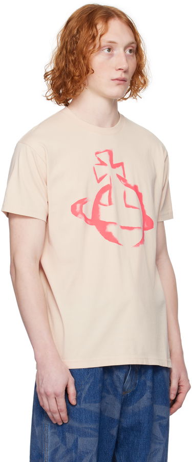 T-shirt Vivienne Westwood Vivienne Westwood Stencil Orb Classic T-Shirt Beige | 3G010033-J001M-, 1