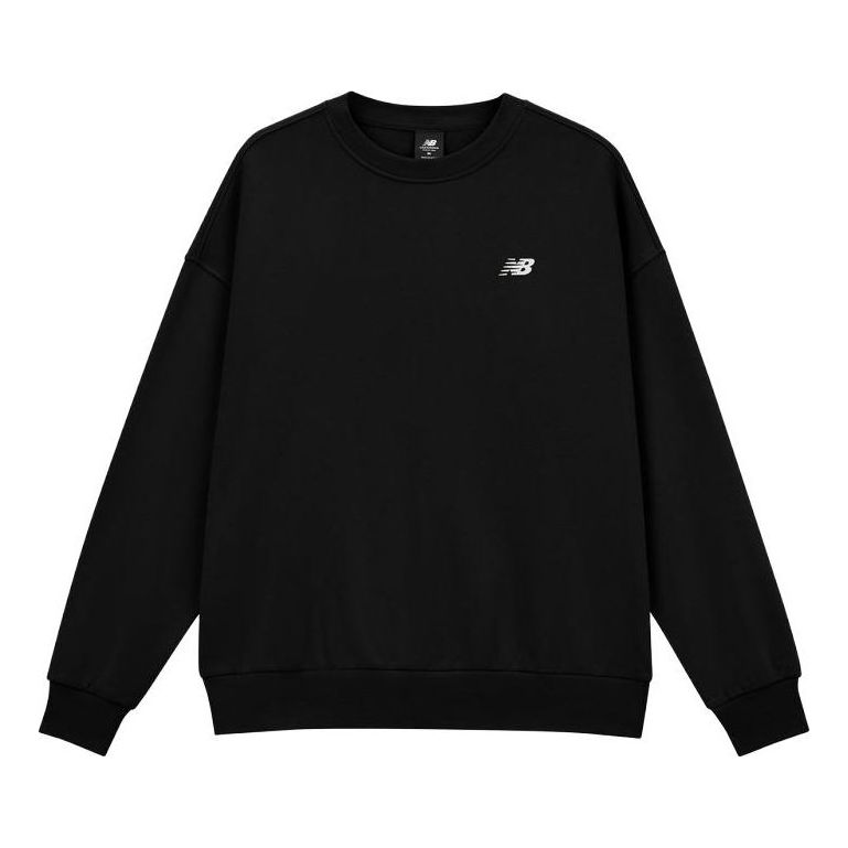 Sweatshirt New Balance Casual Pullover Sweatshirt Sort | AMT33344-BK