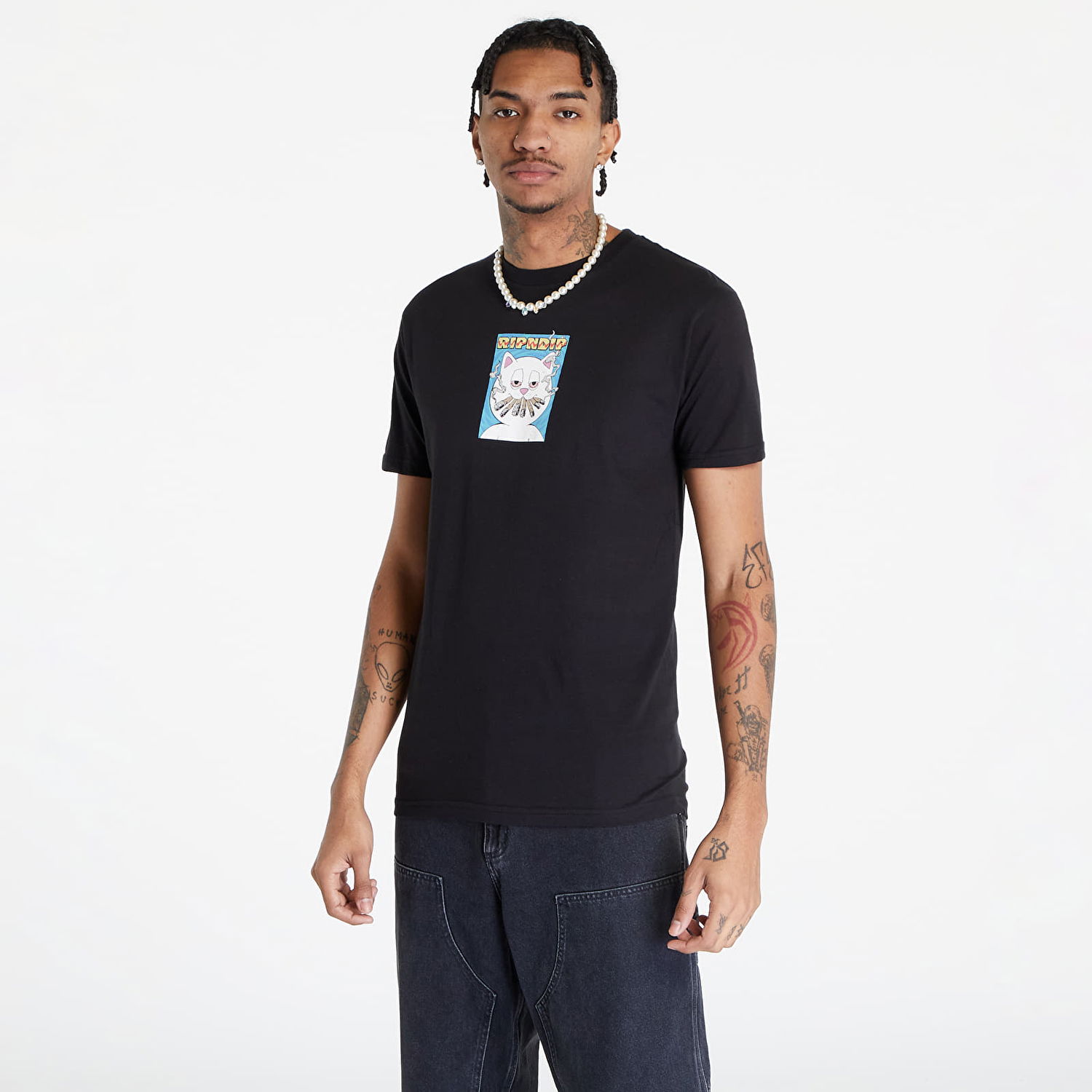 T-shirt RIPNDIP Blunt Face Tee Sort | RNDHOL23164, 0