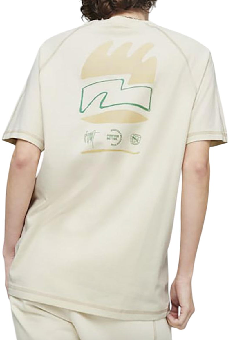 T-shirt Puma Puma Downtown RE Collection T-Shirt Beige | 624402-87, 1