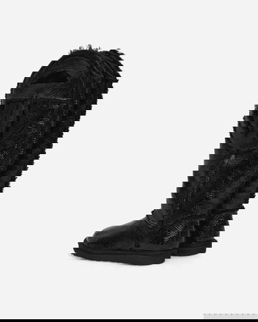 Sneakers og sko UGG Telfar Logo Tall Crinkle Leather Boots Black Sort | 1155871 BLK, 4