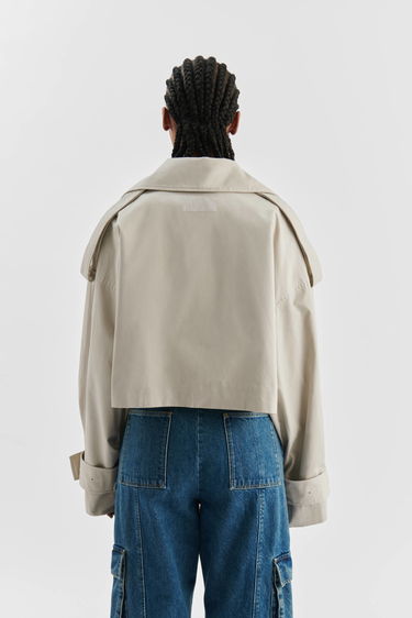 Frakker AXEL ARIGATO Gaia Cropped Trench Coat Beige | A2130001, 3