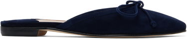 Skopleje Manolo Blahnik Manolo Blahnik Ballerimu Suede Mules Mørkeblå | 9XX-0657, 0