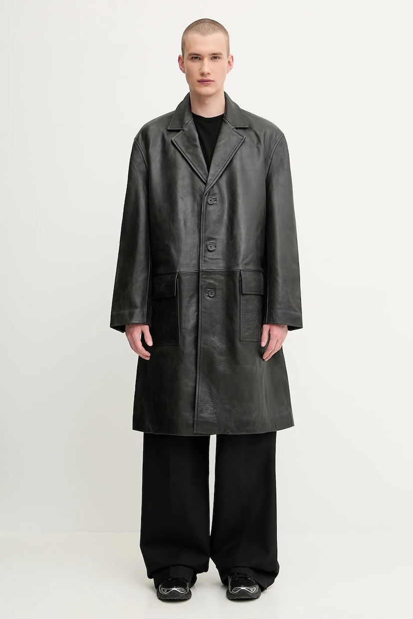 Frakker 1017 ALYX 9SM 1017 ALYX 9SM Vintage Leather Coat Sort | AAMOU0547LE01