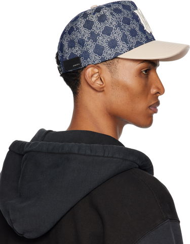 Kasket AMIRI AMIRI MA Leather Brim Denim Cap Mørkeblå | AMHACP1061, 2