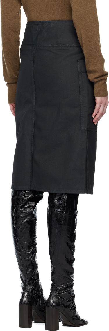 Nederdel LEMAIRE Apron Denim Midi Skirt Sort | SK1055 LD1059, 2