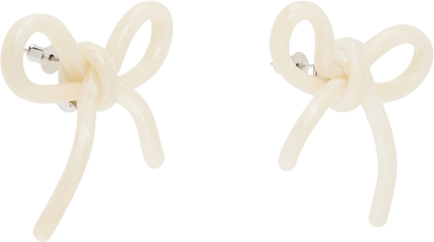 Øreringe SHUSHU/TONG SHUSHU/TONG YVMIN Edition Bow Earrings Hvid | AW2020AC16 PLA001, 1