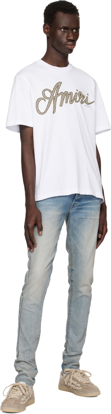 T-shirt AMIRI Amiri Script T-Shirt Hvid | AMJYTE1193, 3