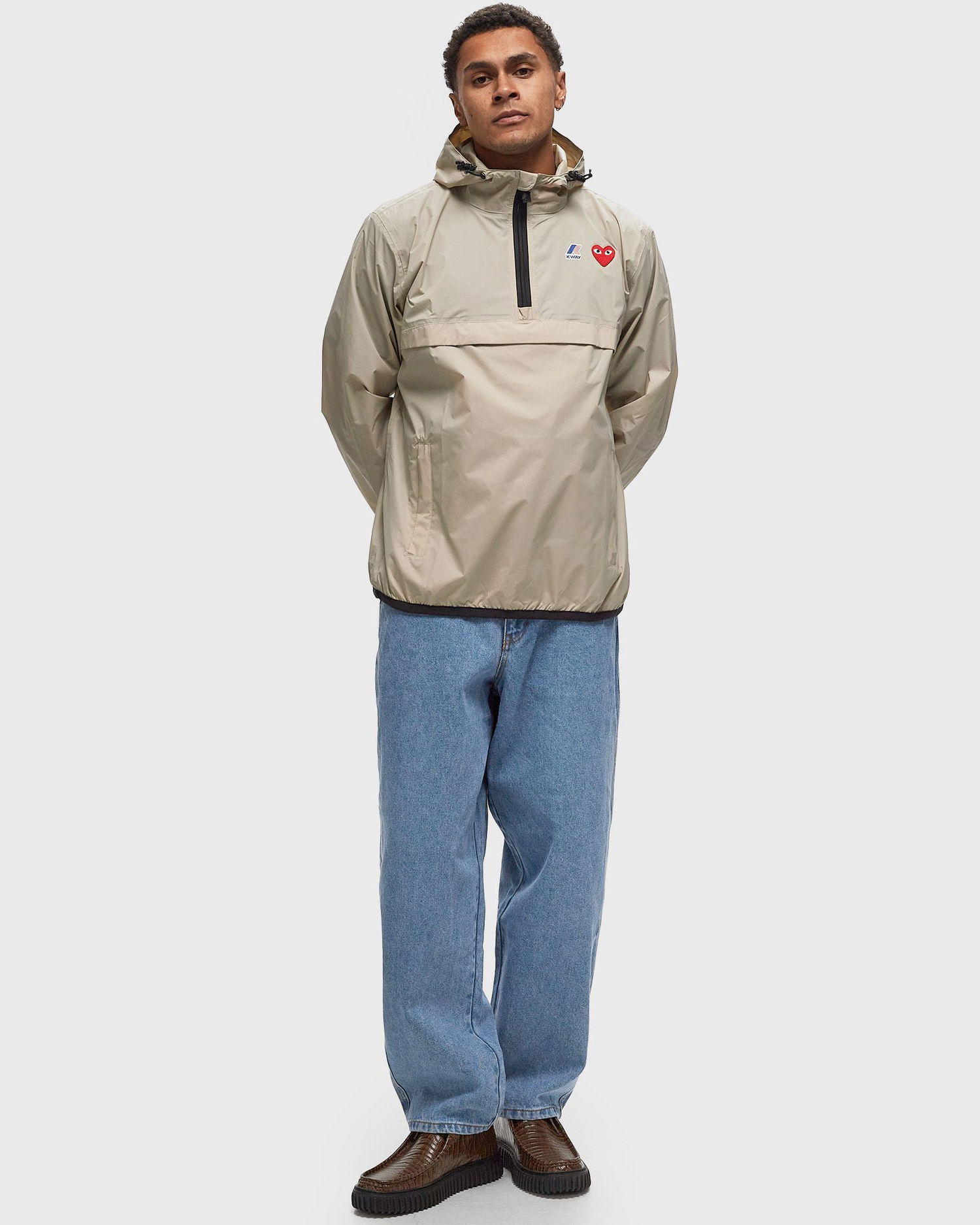 Vindjakke Comme des Garçons K-WAY ISEX Windbreaker Jacket Beige | AZ-J502-051-BEIGE, 1