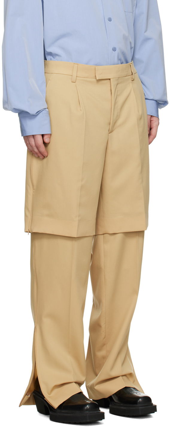 Bukser VETEMENTS Layered Trousers Beige | VL16PA340S, 1