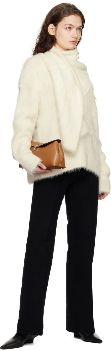 Sweater TOTEME TOTEME Draped-Scarf Knit Sweater Hvid | 251-WRT0368-YA0106, 3