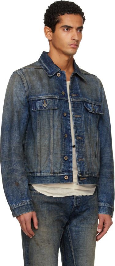 Jakke Rick Owens Concordians Trucker Denim Jacket Blå | DL02E2788 HVWJP, 1