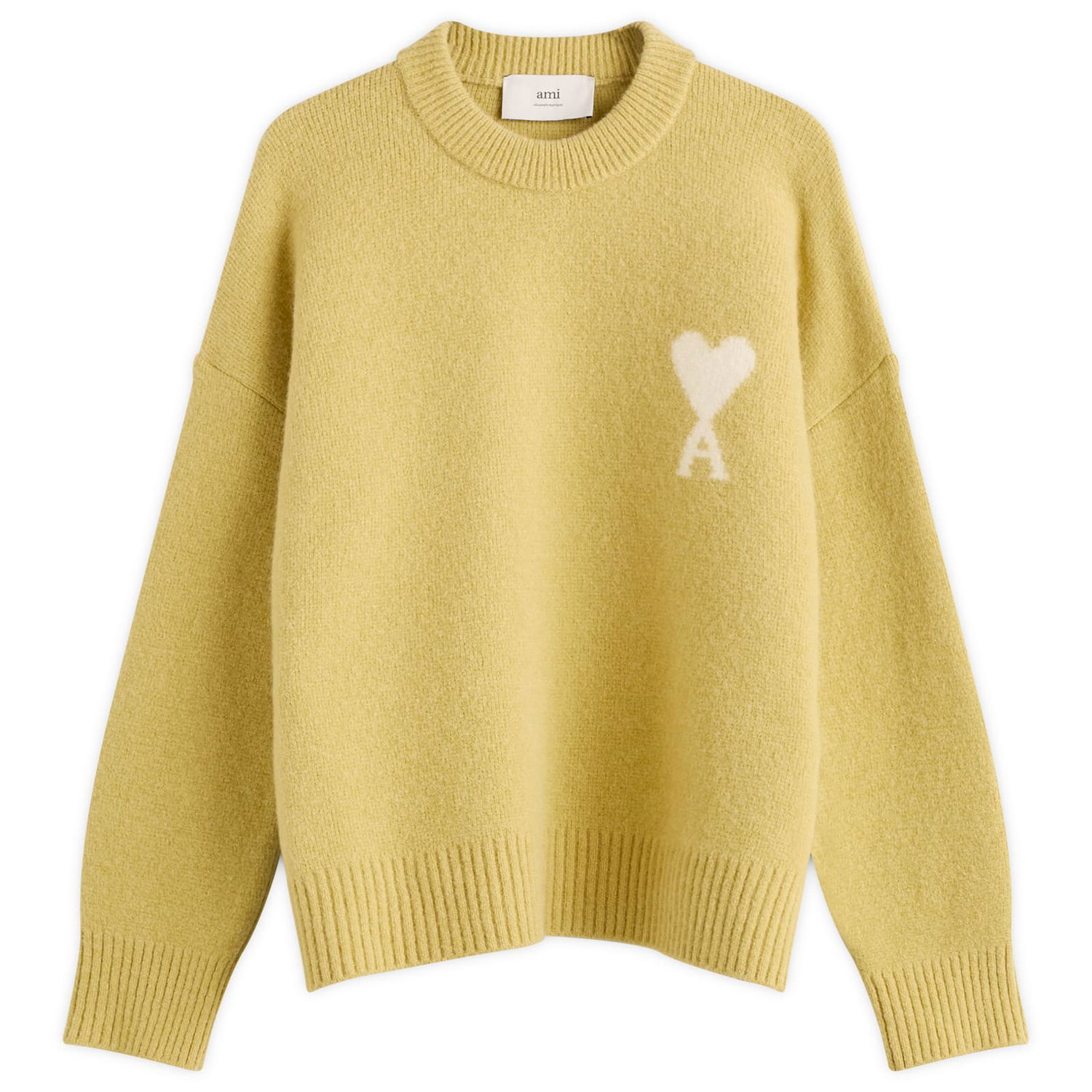 Sweater AMI Alpaca Knit ADC Crew Neck Jumper Gul | H25UKS836-KN0135-3993H25, 0