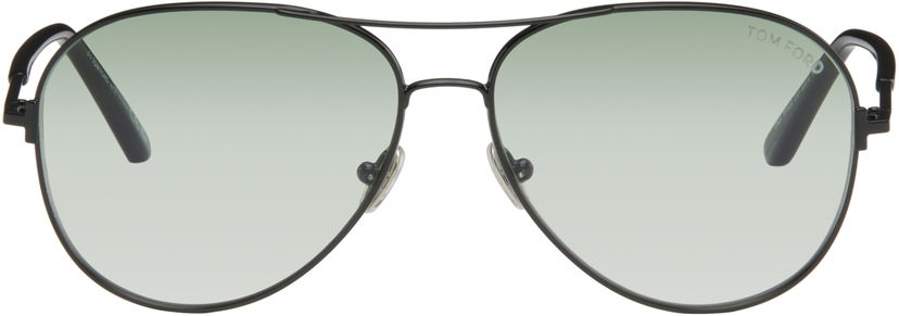 Solbriller Tom Ford Tom Ford Polarized Clark Aviator Sunglasses Sort | FT0823_5901P
