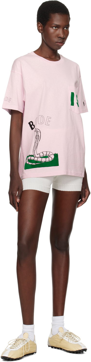 T-shirt Bode Bode Cobra Graphic T-Shirt Lyserød | MRS25CS010, 3