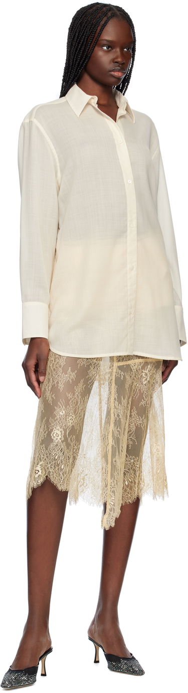 Nederdel STAND STUDIO Stand Studio Mathilde Lace Midi Skirt Beige | 66473-8001, 3